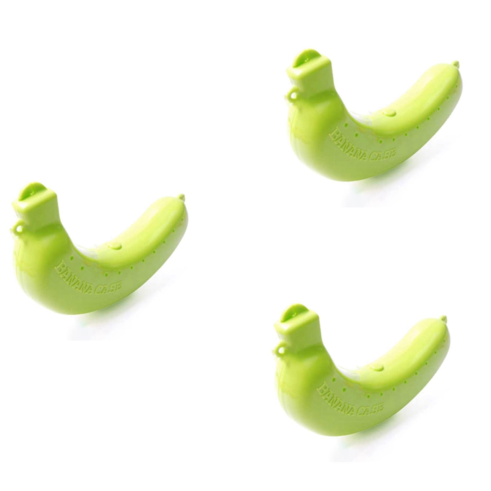 Hndhbfgrt 3X Cute Fruit Banana Protector Box Holder Case Lunch Container Storage Banana Case Kitchen Tools Plastic