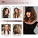 Short Wavy Wigs for Women Wig with Bangs Ombre Brown Wigs Synthetic Hair Wigs Curly Wig Black Roots to Brown Wigs(Ombre Brown)