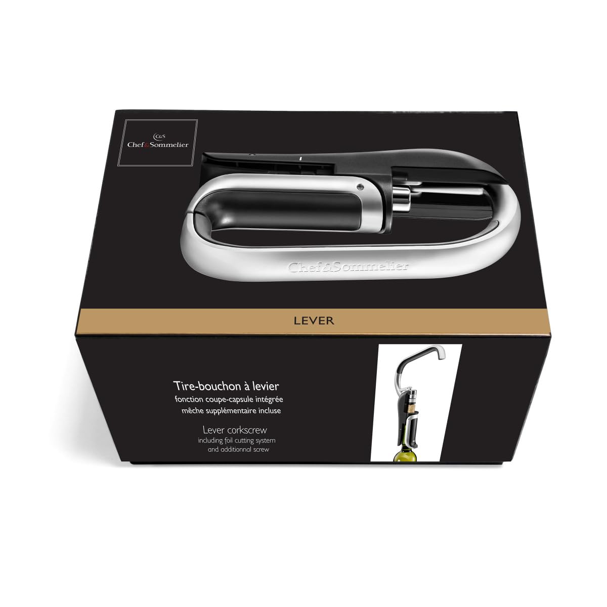 CHEF ET SOMMELIER Lever - Tire bouchon à levier Argent Unique