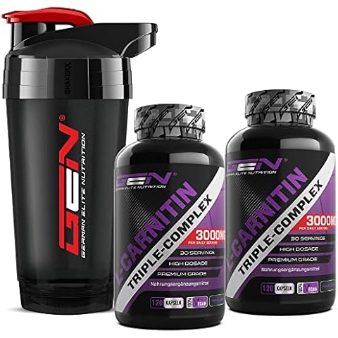 L-Carnitin Triple Komplex 240 Kapseln + Premium Shaker Cover