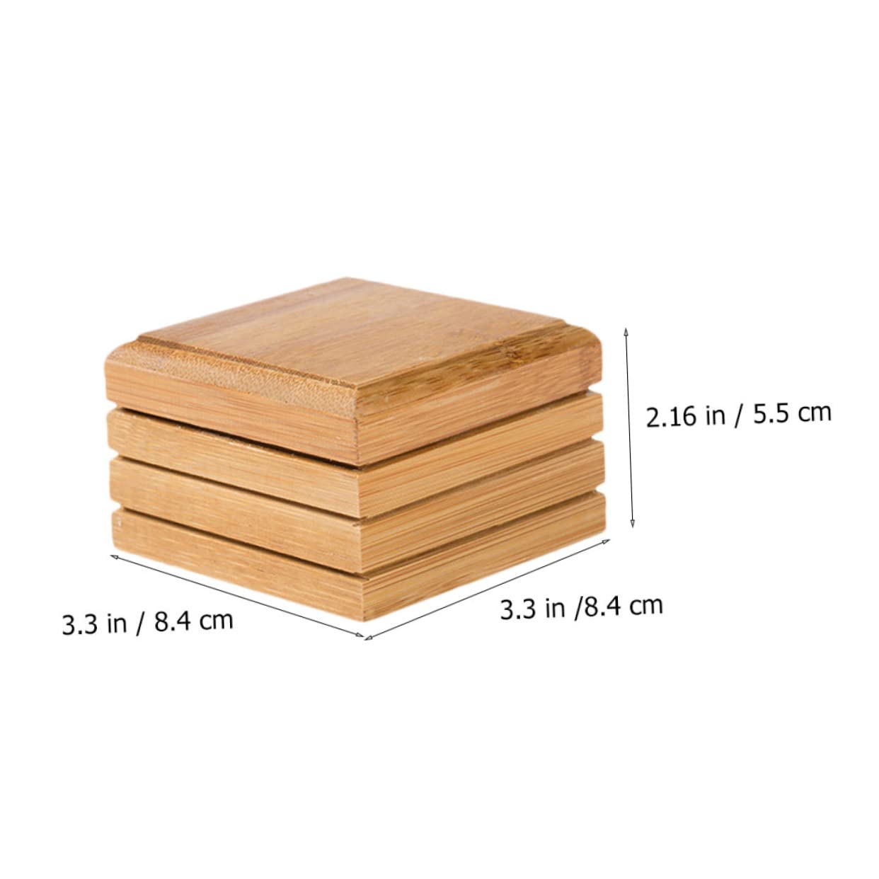 4piezas Jabonera De Bambú Ecológica Drenaje Soporte para Jabón Natural para Baño y Cocina