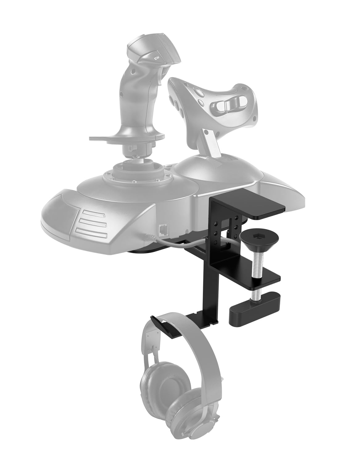 Flight Sim Desk Mount Compatible with Thrustmaster SimTask Farmstick,SOL-R2,T16000M,T.Flight Hotas,AVA FA-18,Turtle Beach Flightstick/Flightdeck, Logitech 3D Pro USB Joystick,WINWING URSA MINOR