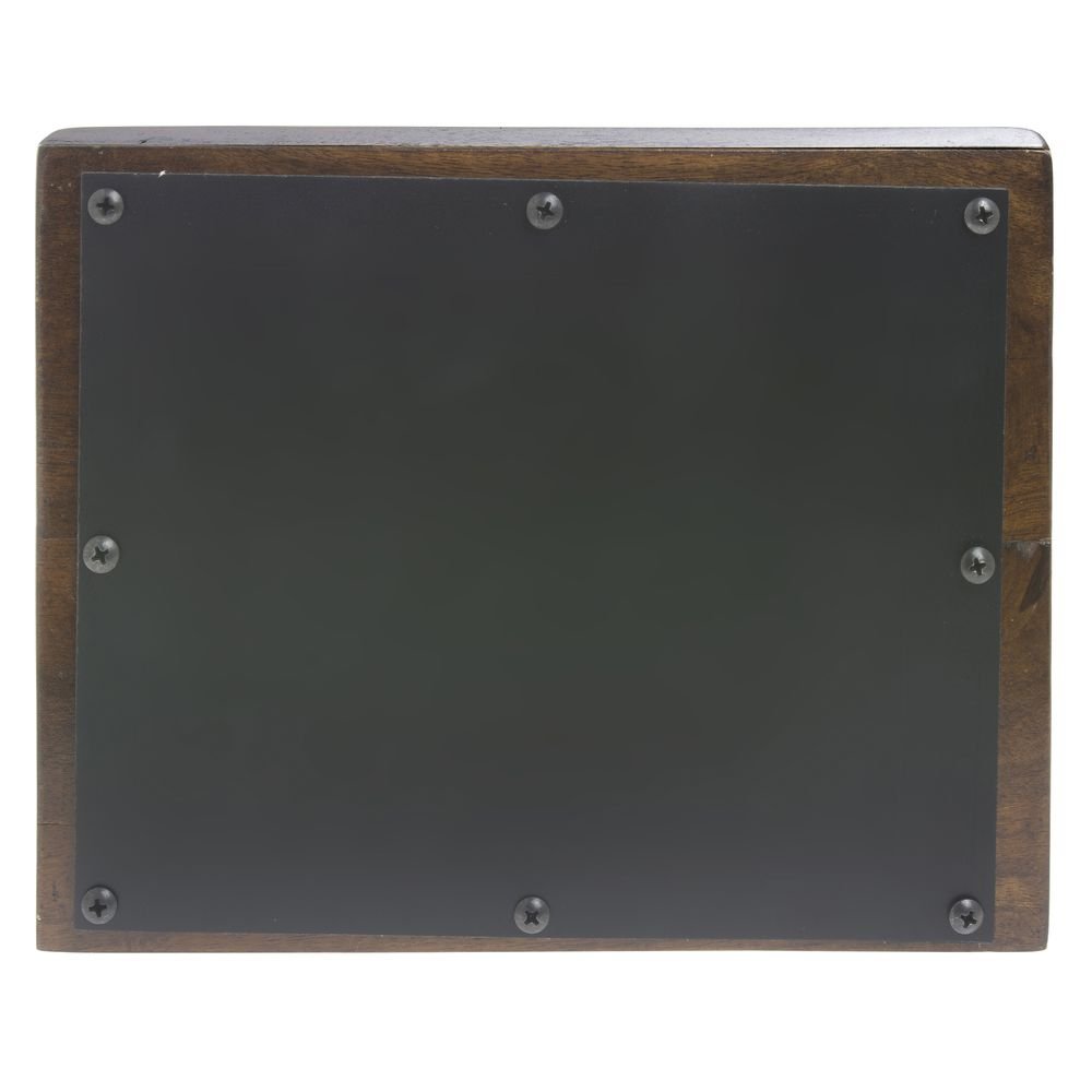 Chalkboard Sign Mango Wood Block - 11" L x 1 3/4" W x 8 1/2" H by HUBERT – 11"W x 8.5"H, Wood, Brown, Model MDA-H417-01