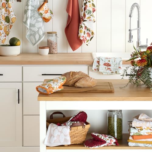 Martha-Stewart-Woodland-Harvest-Jacquard-Sunflowers-Kitchen-Towel-2-Pack-Set-100-Cotton-with-Absorbent-Honeycomb-Texture-Decorative-Kitchen-Towels-Yellow-16X28 Martha Stewart Woodland Harvest Jacquard Sunflowers Kitchen Towel 2 Pack Set 100 Cotton with Absorbent Honeycomb Texture Decorative Kitchen Towels Yellow 16X28
