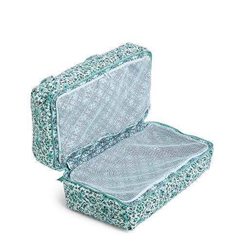 Vera Bradley Women's Signature Cotton Lay Flat Travel Duffel Travel Bag, Cloud Vine, One Size