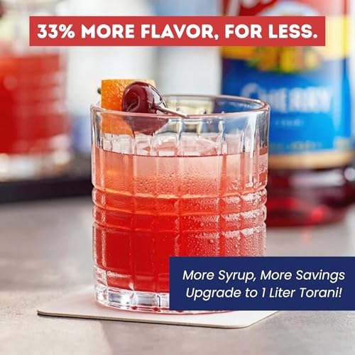 Image of Torani Cherry Syrup 1L with Pump - Lattes, Cocktails & Lemonades