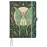 Happy Planner Small Undated Book-Bound Journal with 80 Pages of Thick 100 GSM Paper, A5 Size, Dot-Lined Layout, Mystic Moths