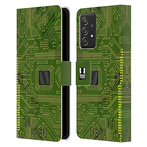 Coque Samsung Galaxy A53 5G avec rabat portefeuille et motif circuits