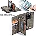 Galaxy S20 Ultra Wallet Case,AKHVRS Handmade Premium Cowhide Leather Wallet Case,Zipper Wallet Case [Magnetic Closure] Detachable Magnetic Case & Card Slots for Samsung Galaxy S20 Ultra Black