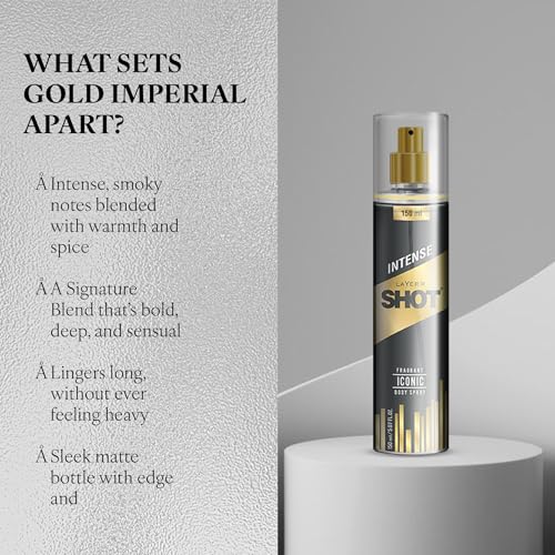 Image of Layer'r Shot Iconic Body Spray for Men 150ml | Long-Lasting Premium Fragrance | Spicy Citrus & Amber Notes | Everyday Wear | IFRA Certified