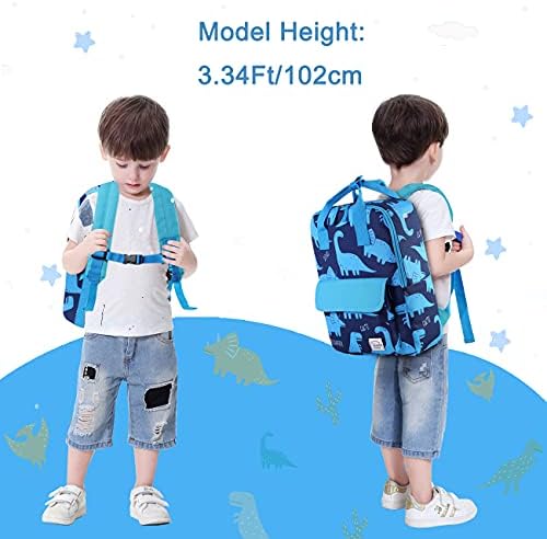 Kids Backpack, VASCHY 12L School Bags for Boys 4-6 Years Toddler Backpack Water Resistant Children's Rucksack with Chest Strap and Bottle Pockets for Elementary School(Deep Blue)