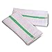 GOLD TEXTILES New Cotton Blend White Restaurant Bar Mops Kitchen Towels (120, Green Stripe)
