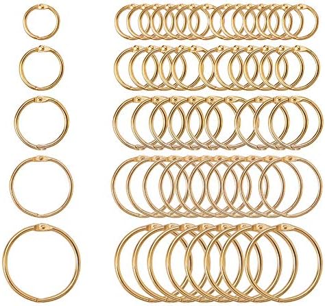 PH PandaHall 260pcs Anneaux Dorés Anneaux De Saut Anneau De