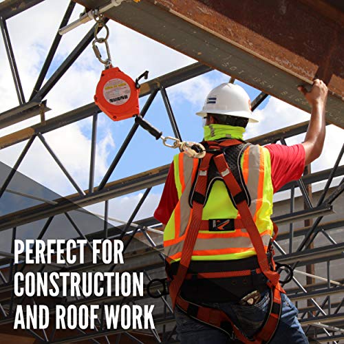 Malta Dynamics Warthog Comfort MAXX Construction Harness with Removable Belt, Side D-Rings and Additional Thick Padding (Small-Large), OSHA/ANSI/CSA Compliant