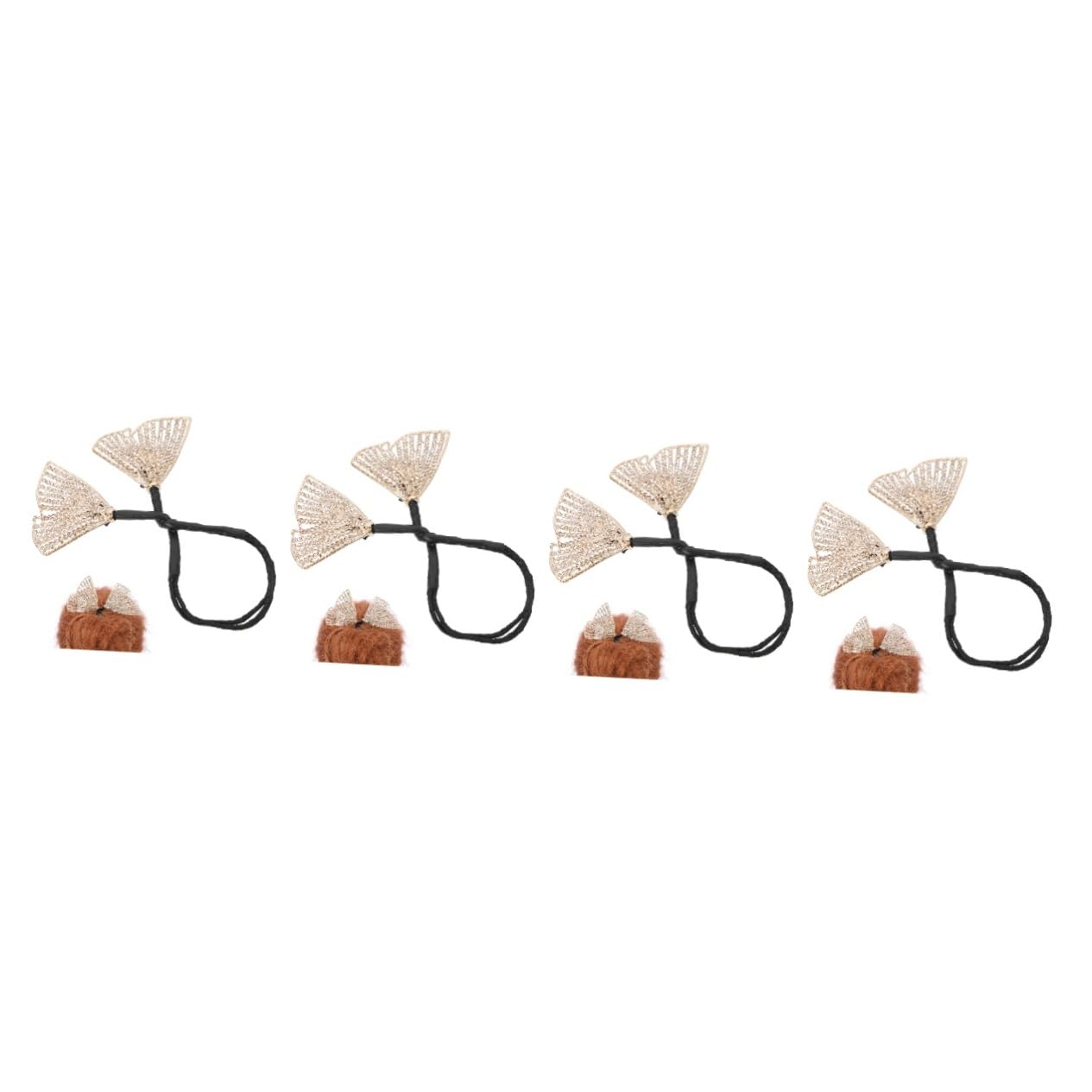 Healeved 4piezas Moldeador De Moño Elegante Rhinestones Herramienta De Peinado Para Mujeres y Niñas Adorno De Cabello Versátil Para Ocasiones Especiales y Uso Diario