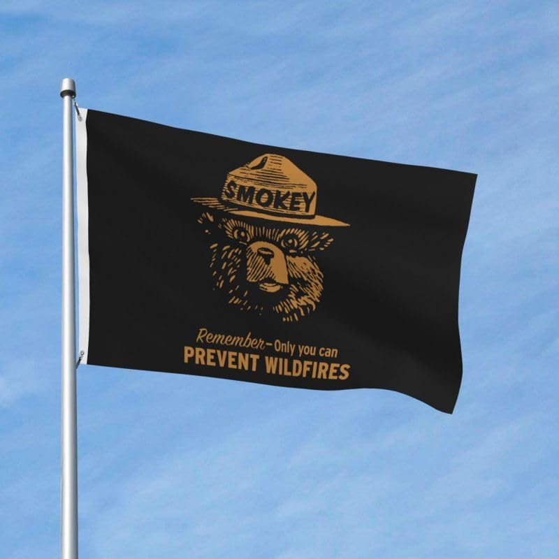 Smokey The Bear FLAG 3x5 Double-sided printing-US Polyester Flag-Vivid Color and UV Fade Resistant-Canvas Header
