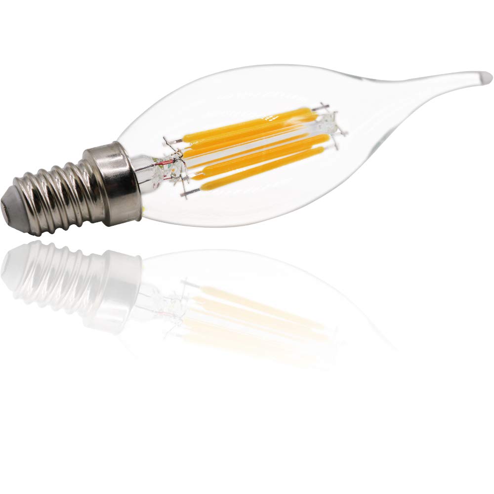 Ampoule LED rétro E14 20 x 6 W, Ampoule à tête Spirale E14, Ampoule brossée, Convient pour Le Montage de l'ampoule dans l'applique Murale Lustre.