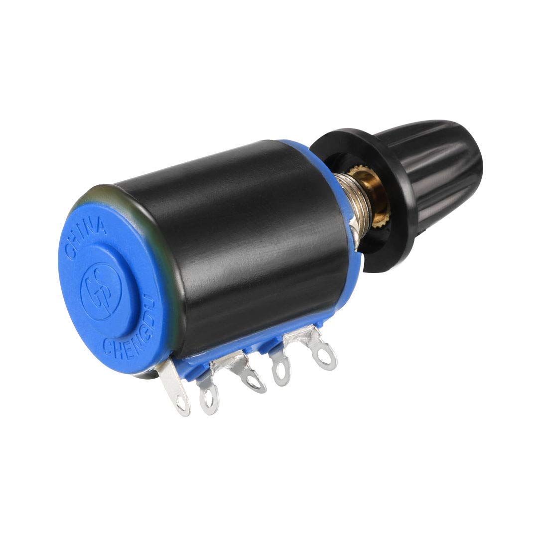 Potenziometro 33K Ohm / 1W Potenziometro Potenti Regolabili, Filo Avvolto, Precisione Multigiro con Bottoni, 1 pz