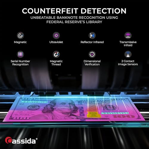 Image of Cassida Money Mixed Bill Counter I Business Grade I 2-PocketsI 9900R V2