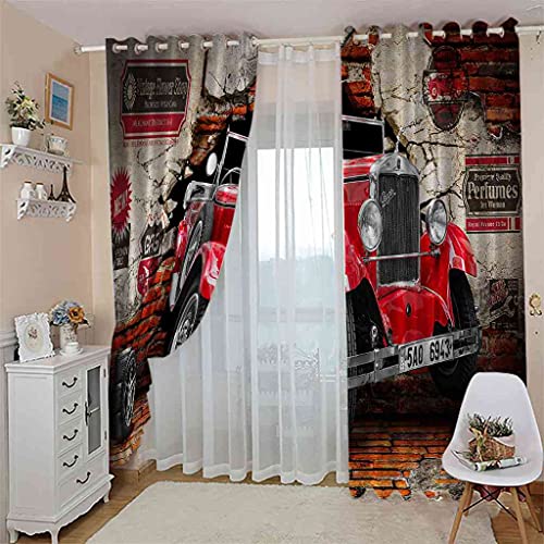 Rideau occultant brique pour chambre d'enfants et salon cosy thermique