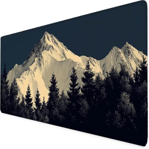 Mouse pad gaming haute précision et vitesse grand format gris avec bords cousus
