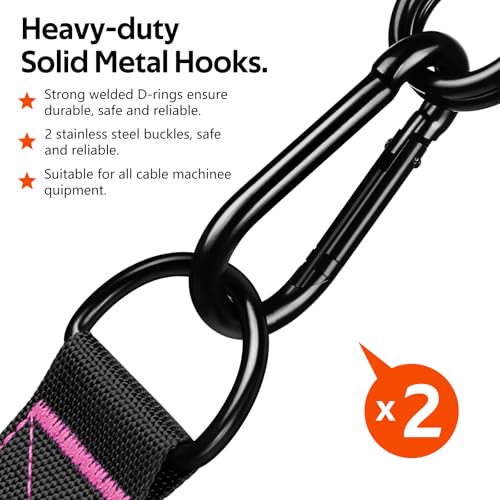 Image of Exercise Handles, Cable Machine Handles for Gym Cable Attachments Training | 2 Pack Heavy Duty Handle with Non Slip Grip for Cable Machines, Pull Down Workouts, Resistance Bands and Home Gym Equipment