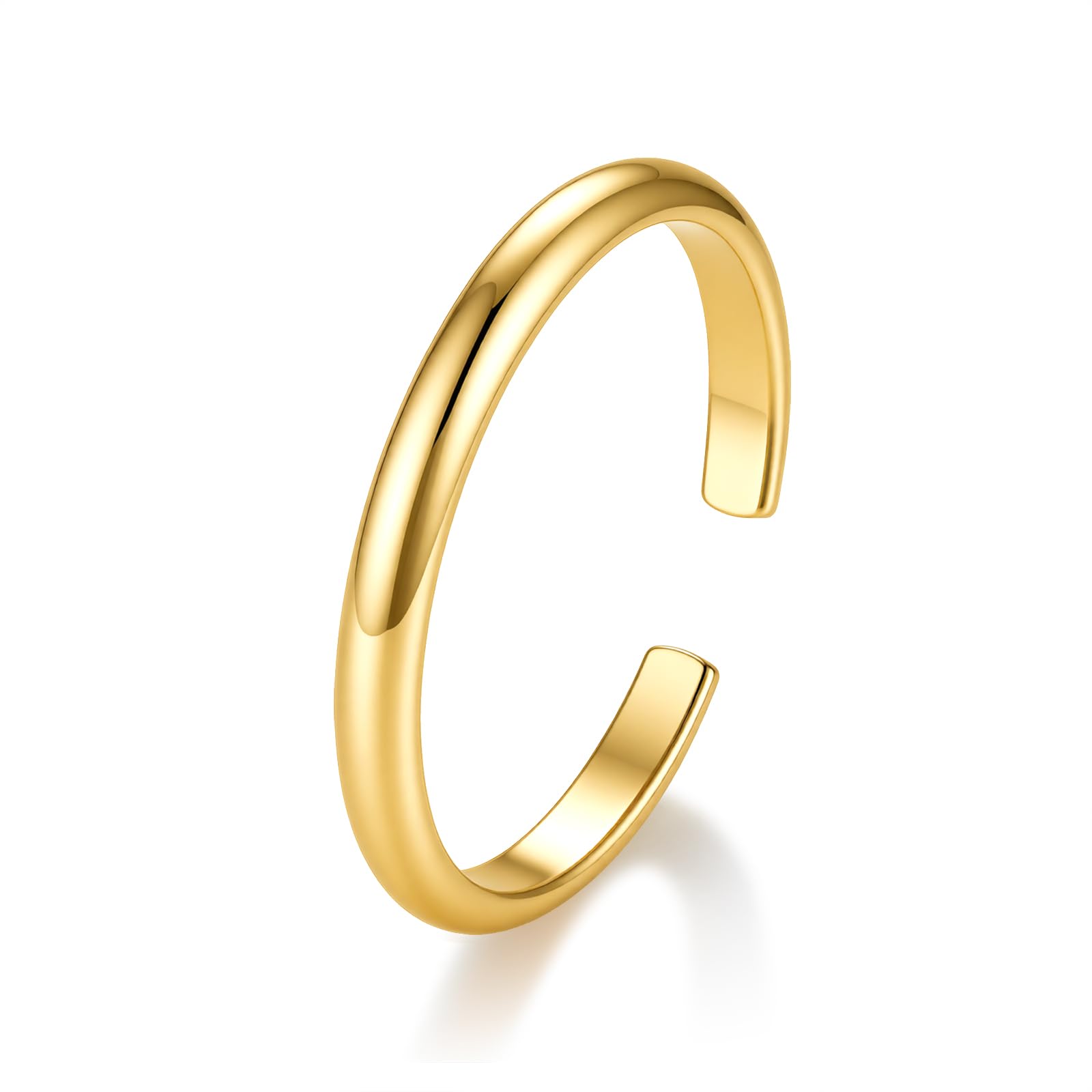 BORUO Toe Rings, 925 Sterling Silver or Waterproof Gold Plated, 2-4mm