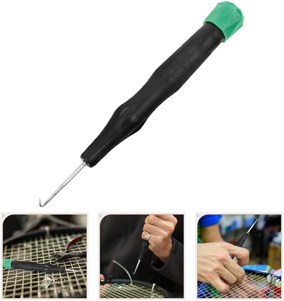 Hemoton Badminton Racket Stringing Tool Set of 2 with Ergonomic Hook Grip for Tennis and Badminton Equipment Maintenance