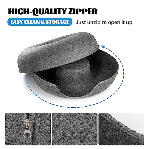 Yunlan Cat Tunnel Bed, Indoor Cat Cave, Cat Tunnel, Large Cat House, Donut Cat Bed - Perfect For Multi-Cat Households (Grey) #TOP2