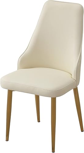 Miniatura 5 de Dining Chairs Set of 2, PU Leather Upholstered Seating Chair Sets with Strong Metal Legs for Dining Room, Kitchen Table, Living Room, Bedroom and