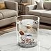 Okllen 6 Pack Clear Round Plastic Waste Baskets, BPA-Free Trash Can Bin for Bathroom, Kitchen, Office, Home, 8