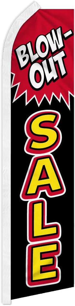 Blow Out Sale Swooper Feather Flag - Great for Furniture Stores, Car Lots, and Businesses
