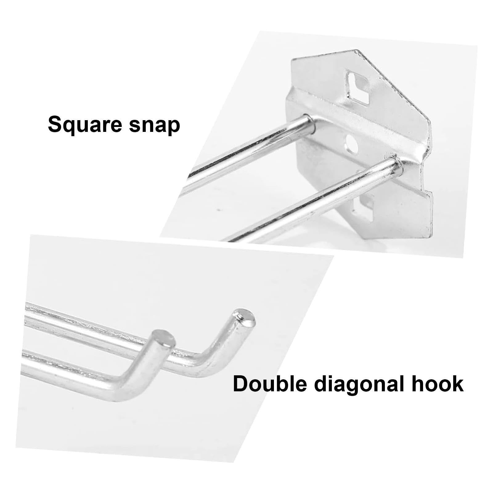 25/50/75/100/150/200mm Garage Pegboard Gancio Foro Bordo Acciaio Obliquo Gancio Scaffale Martello/Pinze Montaggio A Parete Rack di Stoccaggio(75mm,10pcs)