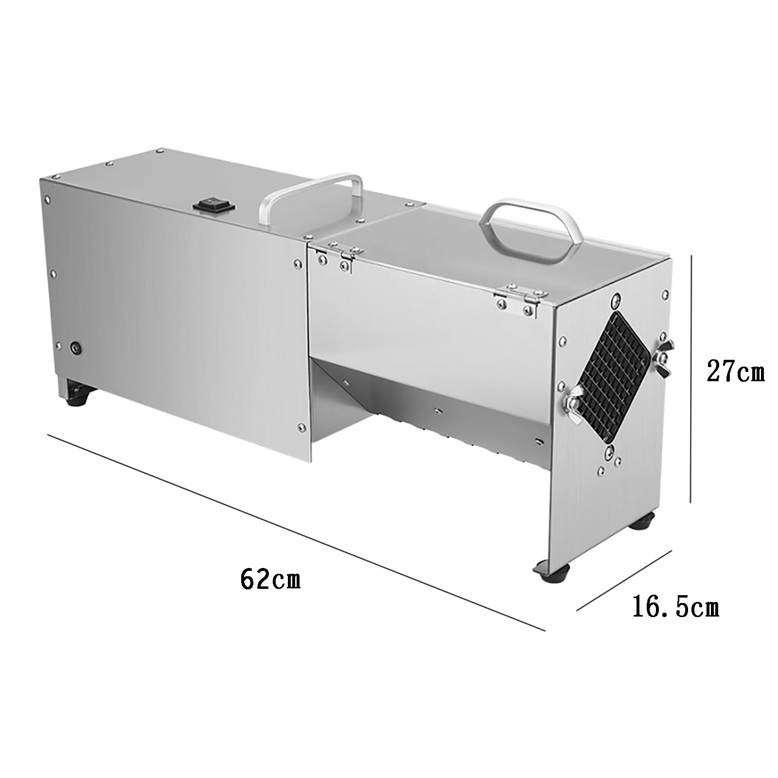 Affettatrice verticale elettrica francese, in acciaio inox, ad alta efficienza, 100 kg/h, 3 lame a griglia per 7 mm/10 mm/14 mm, ideale per ristoranti e case