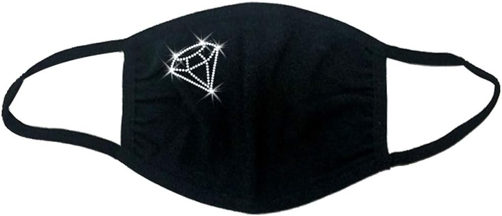 Face Balaclavas Unisex Masquerade - Rhinestone Protective Covering Washable Bandana Scarf Mdsk Necklace Jewelry