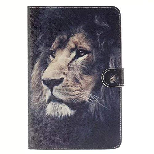 Ipad Mini 4 Case, Newshine Cute Slim Fit *Maganetic Closure* Flip Stand Skin With [Card Slots/Cash Holder] For Apple Ipad Mini 4 2015 Released (Lion) #TOP2