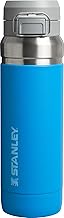 Stanley Quick Flip GO Water Bottle 36 oz | Push Button Lid | Leakproof and Packable for Travel and Sports | Insulated Stainless Steel | BPA-Free | Azure