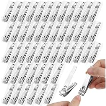 50 Pack Individually Wrapped Nail Clipper Stainless Steel Nail Clippers Bulk Nail-Clippers with File Fingernail Clippers Bulk for Homeless, Men and Women, Hotel, 6.8cm X 1.2cm