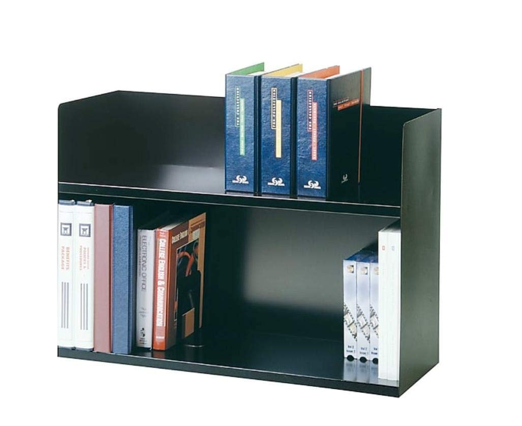 indian decor. 203010 2 tier metal standard bookshelf (black)-picture-23