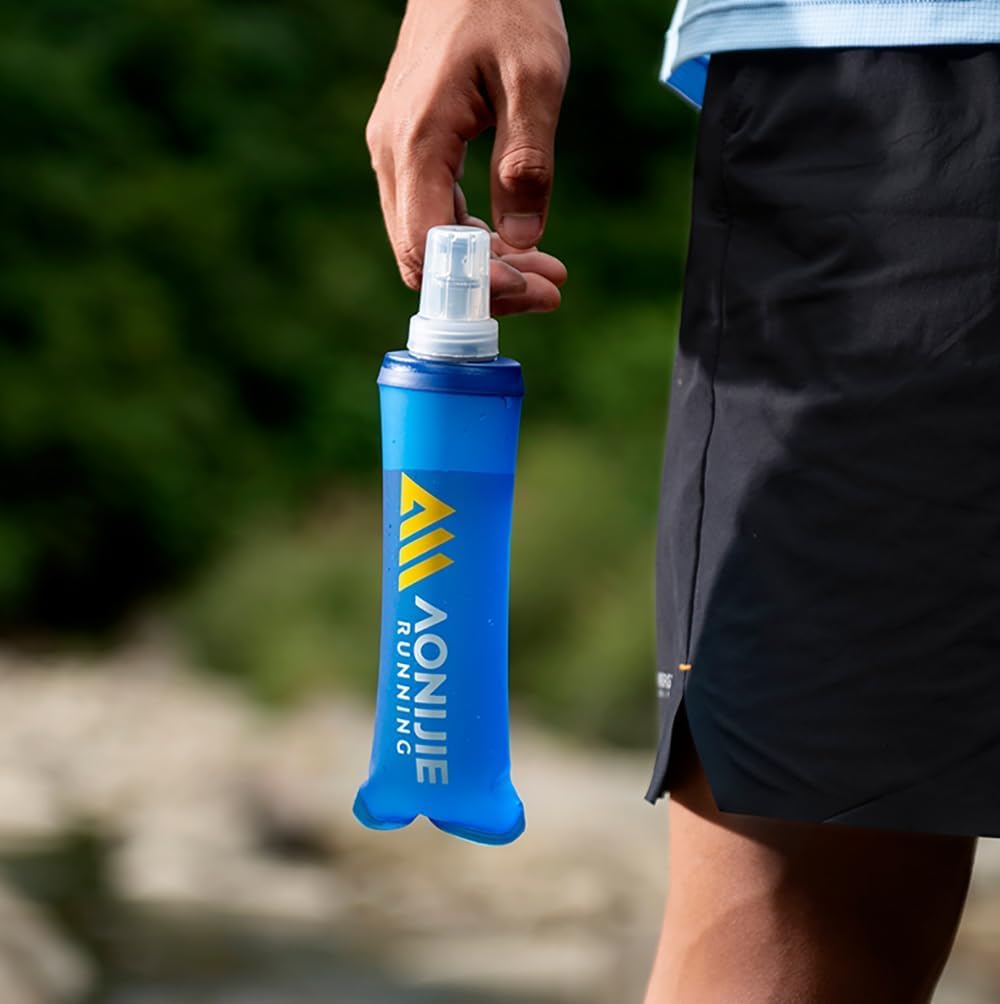 AONIJIE TPU Soft Flask Water Bottle Collapsible Running Flask for Hydration Pack, BPA Free, Wide Opening, for Outdoor Sports Hydration - Image 7