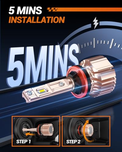 Image of SEALIGHT 880 LED Fog Light Bulbs, 14000LM 600% Super Brightness 885 893 899 880 LED Fog Lights Bulb 6500K Cool White, Ultra-High Heat Dissipation Performance, Non-polarity, Plug and Play, Pack of 2