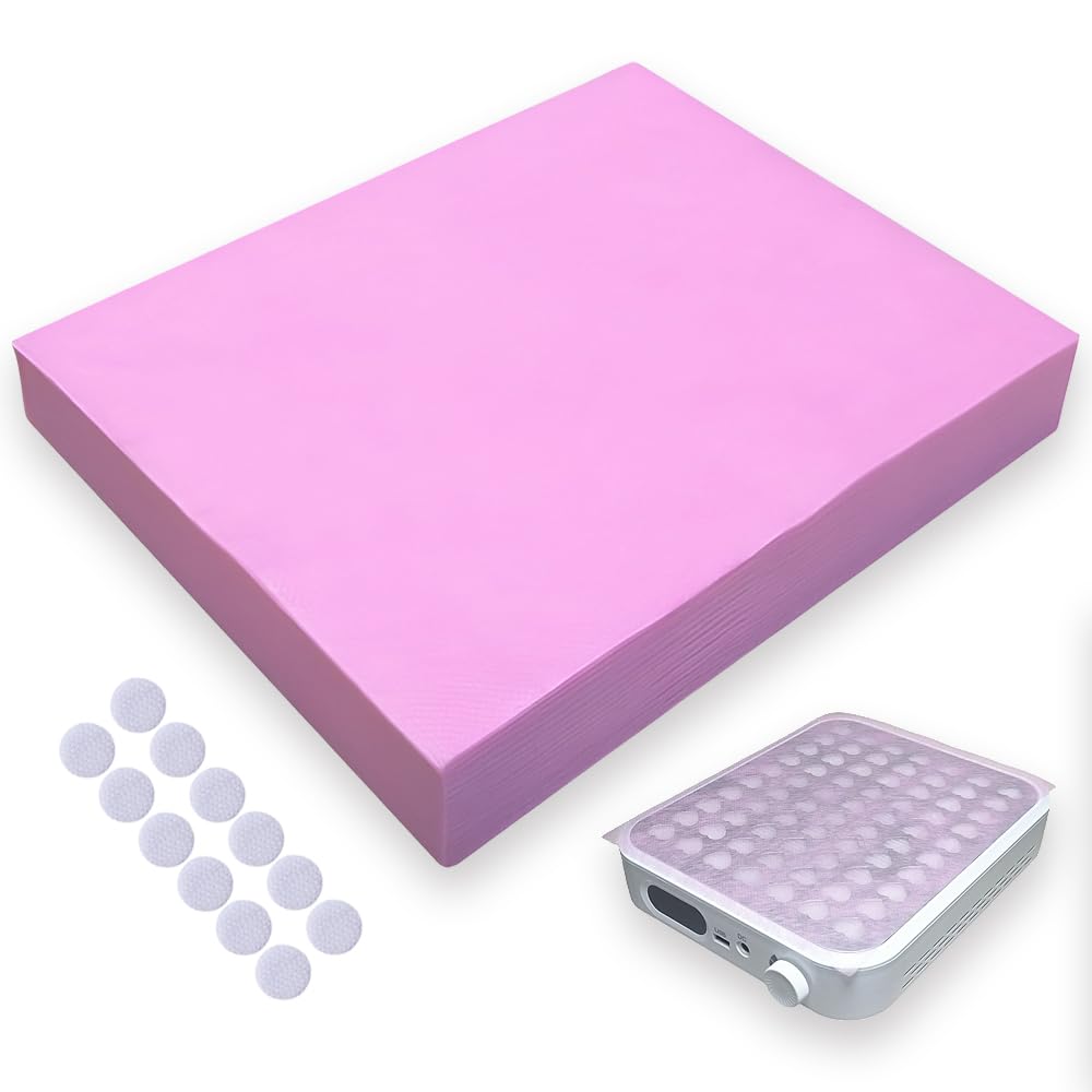 Hasakhi 200 Sheets Nail Dust Collector Filter Paper with 12 Pcs Velcro Disposable Nail Dust Filters for Most of Nail Dust collector Machine Nail Tech