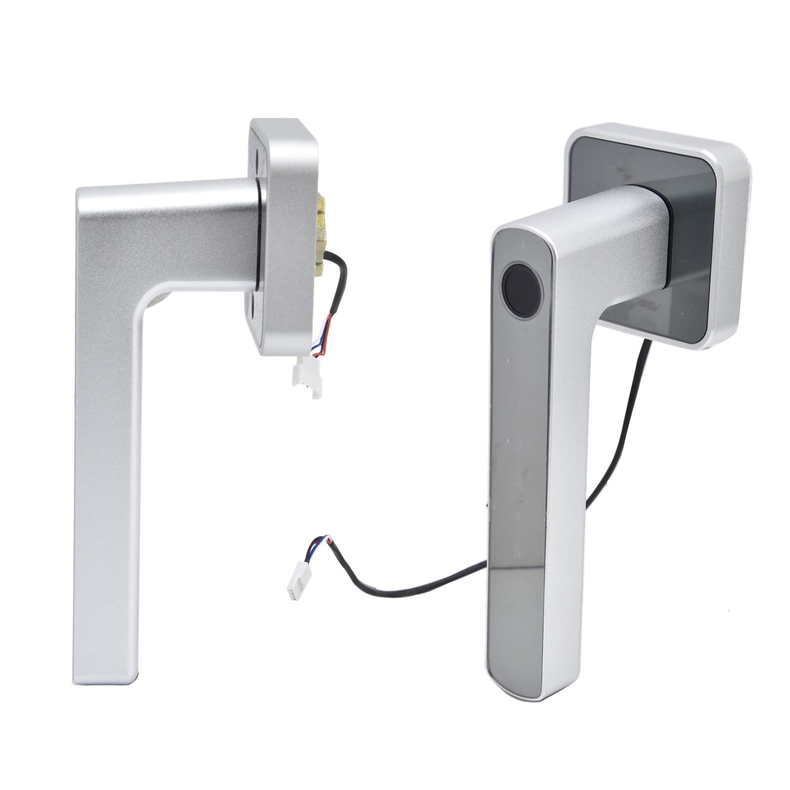 Maniglia per porta con impronta digitale intelligente Password per impronta digitale Serratura antifurto per casa 2 in 1, lega di alluminio, come mostrato nelle