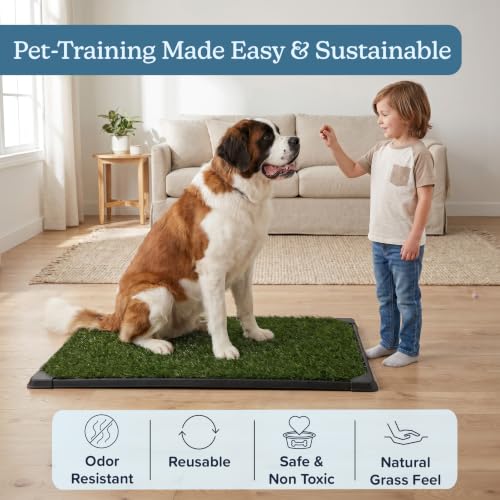 Image of PETMAKER Artificial Grass Pee Pads for Dogs, 3 Pack, 50.5 inch x 33 inch