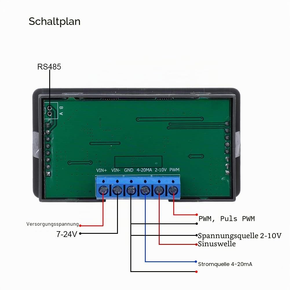 Fafeicy WSFG-06 PWM Signalgenerator Modul, 4-20mA 2-10V -10- + 70 ° C Impulsverstellbares Modul, Sinuswellensignalgenerator, 30mA Ausgangsstrom, 0-100% Zyklusbereich, Unterstützt mehrere Modi