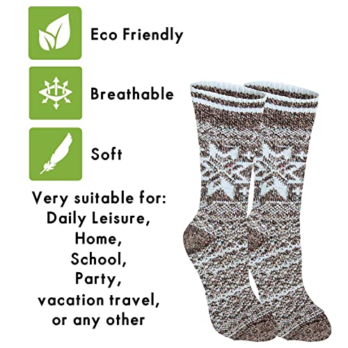 Image of World's Softest Cozy Collection Crew Socks - Smooth Multi Colors Cozy Socks - Knit Top Holiday Spirit Fashion Socks