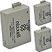 (3 Pack) Ultra High Capacity Nixxell Battery for Canon LP-E5 LC-E5 LPE5 for Canon EOS Rebel XS, Kiss F, Kiss X2, Kiss X3, EOS Rebel XSi, EOS Rebel T1i, EOS Rebel 450DM, EOS Rebel 500D, Rebel 1000D