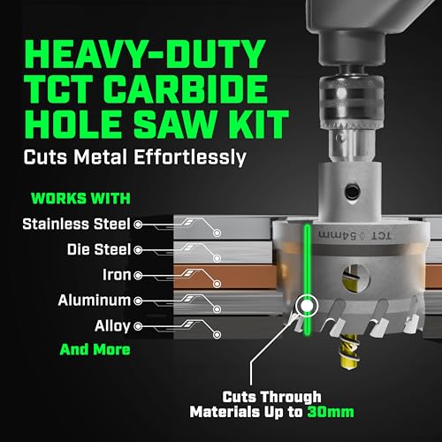 Tungsten Carbide Hole Saw Kit 22 Pcs