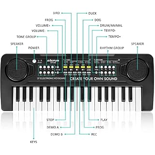 Finding Good Clavier Piano Électronique Enfants, 37 Touches Musique Piano Clavier Portable Mini Numérique Clavier D… - Les Beatles, Paul McCartney, John Lennon, RIngo Starr, George Harrison Finding Good Clavier Piano Électronique Enfants, 37 Touches Musique Piano Clavier Portable Mini Numérique Clavier D… – Image 5