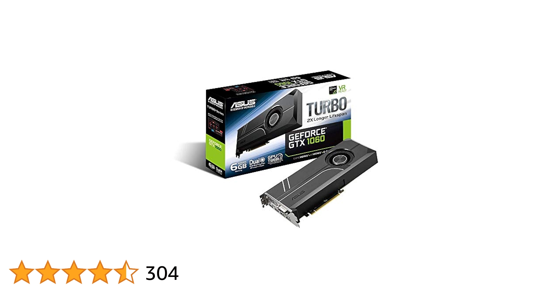 グラフィックボード・グラボ・ビデオカード ASUS TURBO-GTX1060-6G GeForce 楽天市場】ASUSTeK Computer GeForce GTX 1060 6GB DisplayPort
